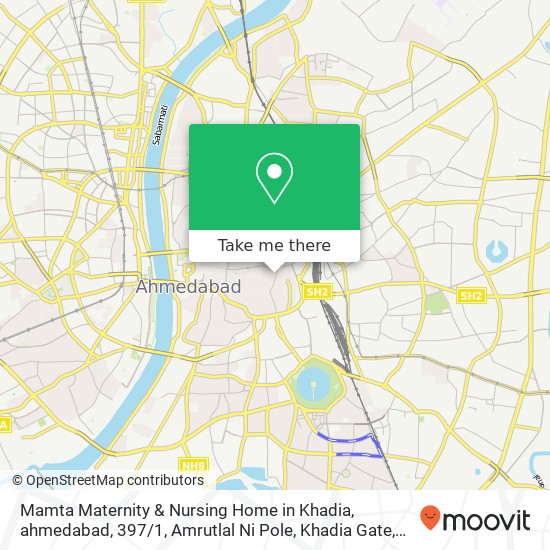 Mamta Maternity & Nursing Home in Khadia, ahmedabad, 397 / 1, Amrutlal Ni Pole, Khadia Gate, Ahmedaba map