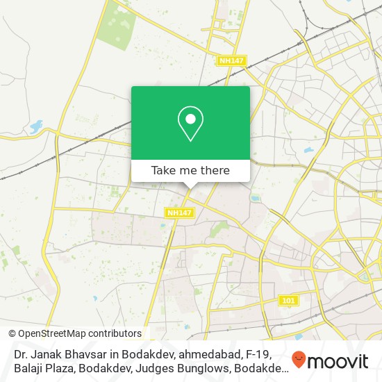 Dr. Janak Bhavsar in Bodakdev, ahmedabad, F-19, Balaji Plaza, Bodakdev, Judges Bunglows, Bodakdev, map