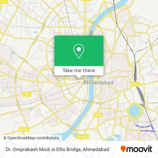 Dr. Omprakash Modi in Ellis Bridge map
