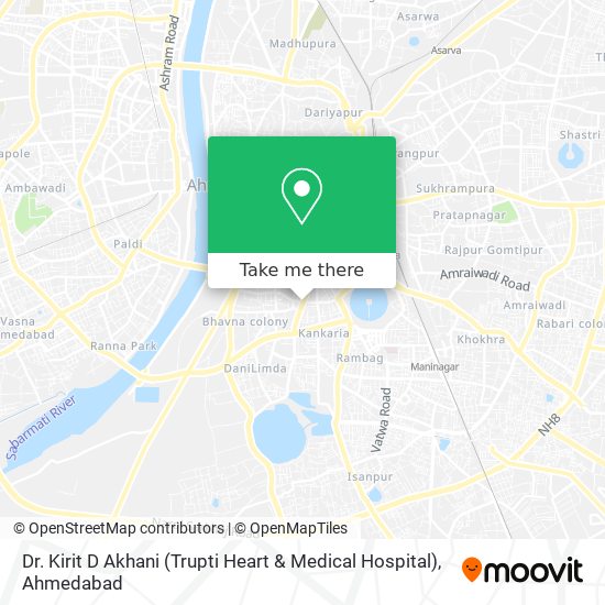 Dr. Kirit D Akhani (Trupti Heart & Medical Hospital) map