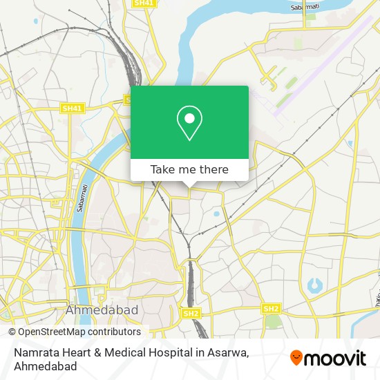 Namrata Heart & Medical Hospital in Asarwa map