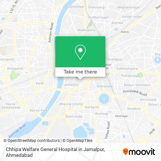 Chhipa Welfare General Hospital in Jamalpur map