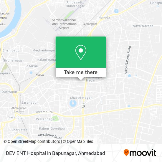DEV ENT Hospital in Bapunagar map
