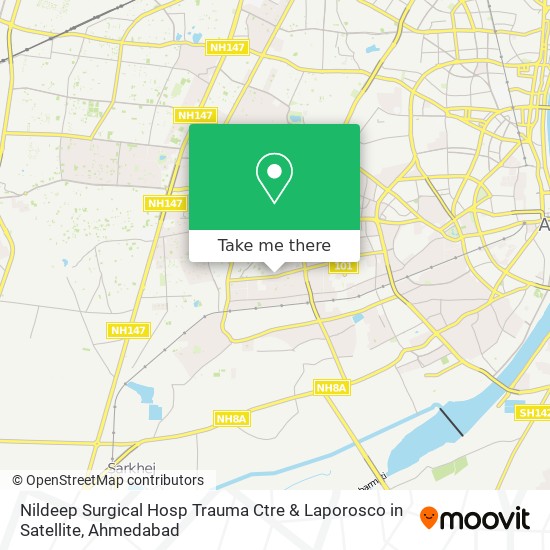 Nildeep Surgical Hosp Trauma Ctre & Laporosco in Satellite map