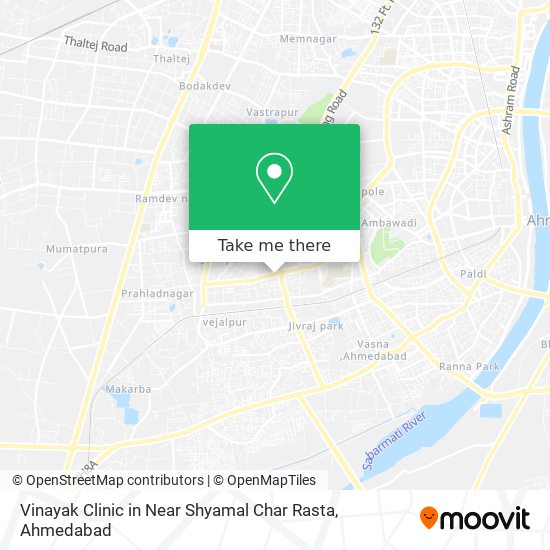 Vinayak Clinic in Near Shyamal Char Rasta map