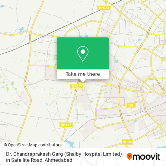 Dr. Chandraprakash Garg (Shalby Hospital Limited) in Satellite Road map