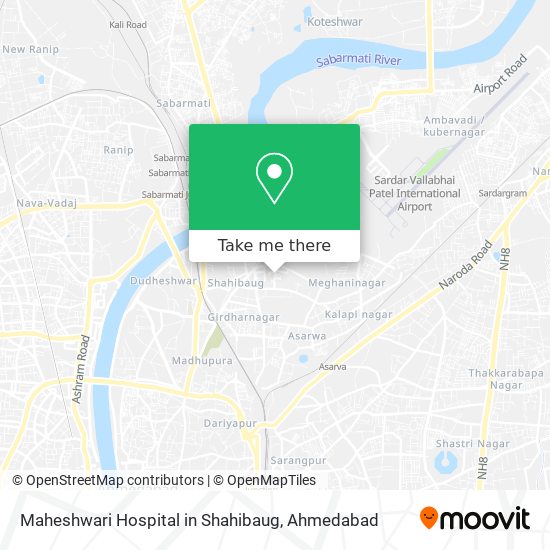 Maheshwari Hospital in Shahibaug map