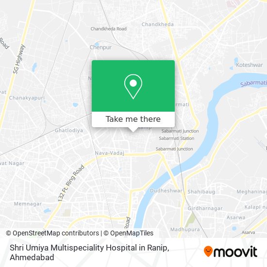 Shri Umiya Multispeciality Hospital in Ranip map