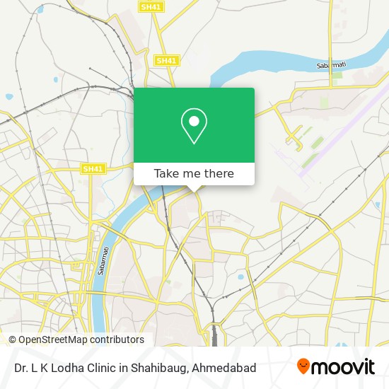 Dr. L K Lodha Clinic in Shahibaug map