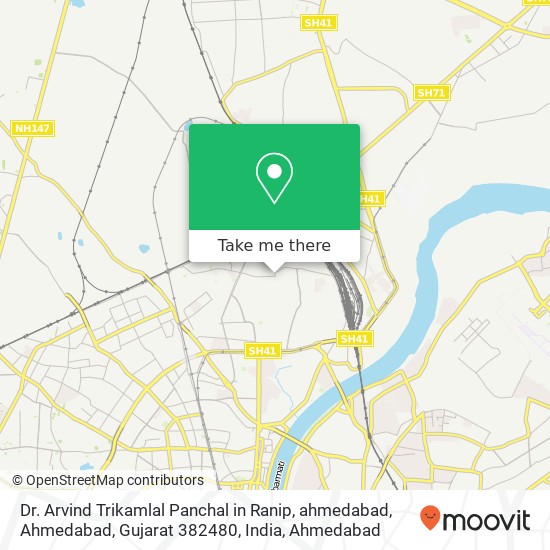 Dr. Arvind Trikamlal Panchal in Ranip, ahmedabad, Ahmedabad, Gujarat 382480, India map