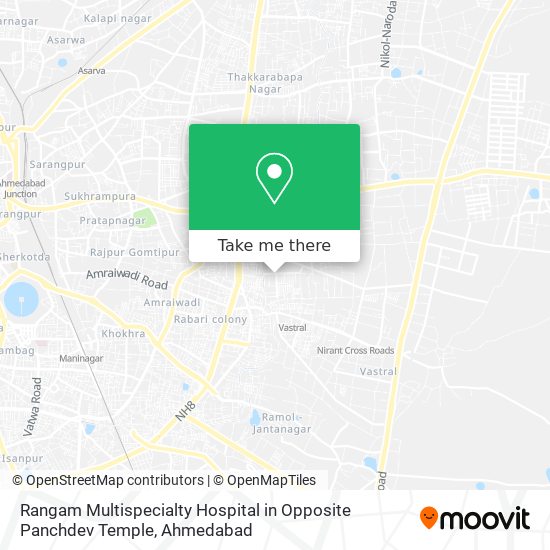 Rangam Multispecialty Hospital in Opposite Panchdev Temple map