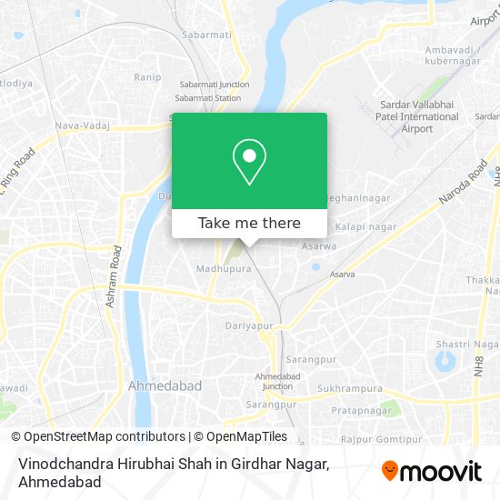 Vinodchandra Hirubhai Shah in Girdhar Nagar map
