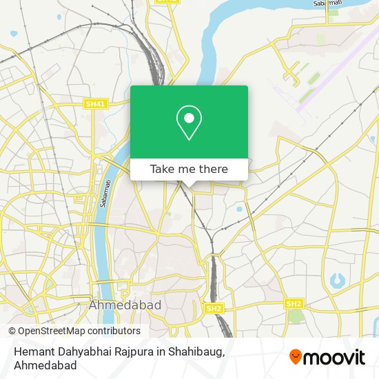 Hemant Dahyabhai Rajpura in Shahibaug map