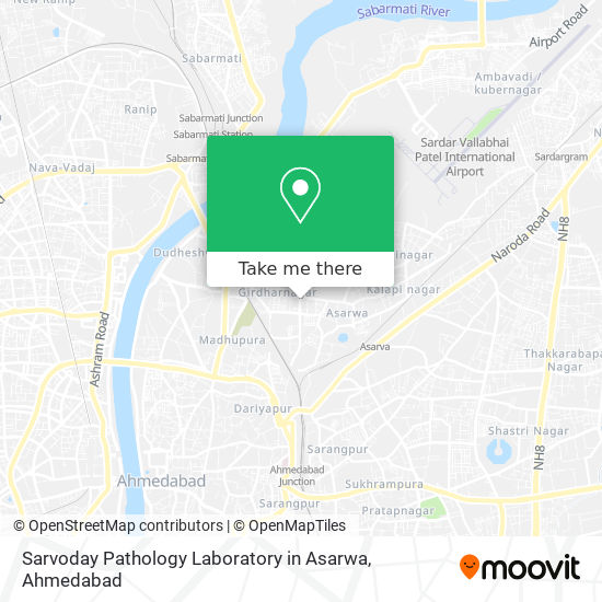 Sarvoday Pathology Laboratory in Asarwa map