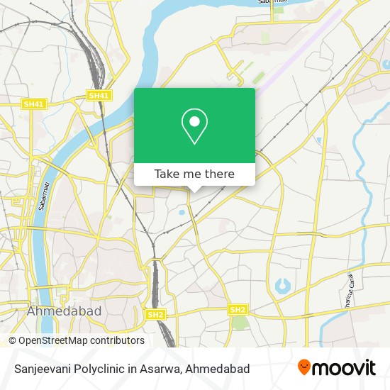 Sanjeevani Polyclinic in Asarwa map