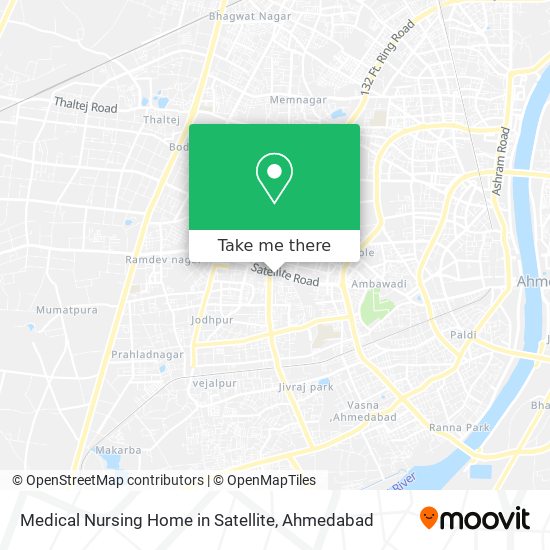 Medical Nursing Home in Satellite map