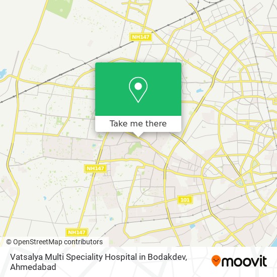 Vatsalya Multi Speciality Hospital in Bodakdev map