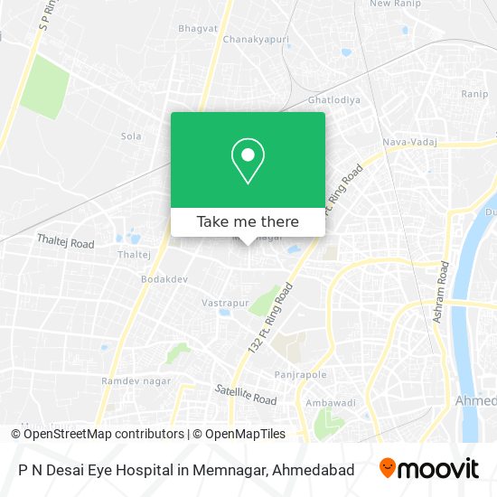 P N Desai Eye Hospital in Memnagar map