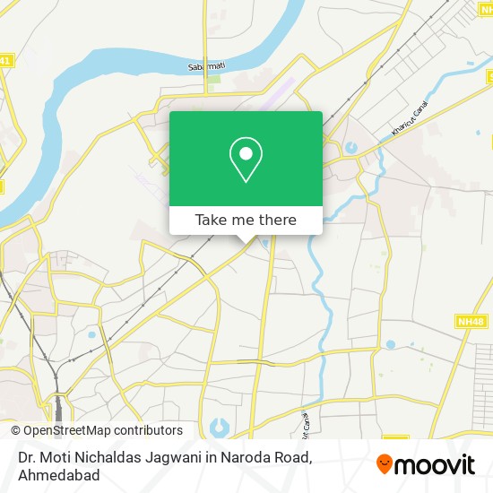 Dr. Moti Nichaldas Jagwani in Naroda Road map