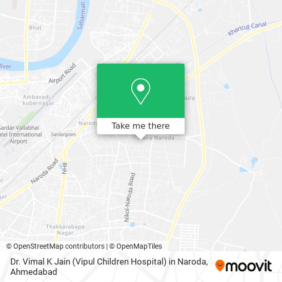 Dr. Vimal K Jain (Vipul Children Hospital) in Naroda map