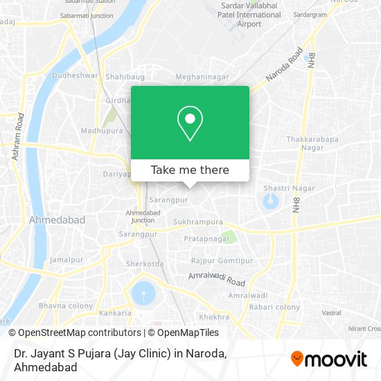 Dr. Jayant S Pujara (Jay Clinic) in Naroda map