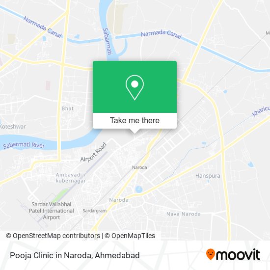 Pooja Clinic in Naroda map