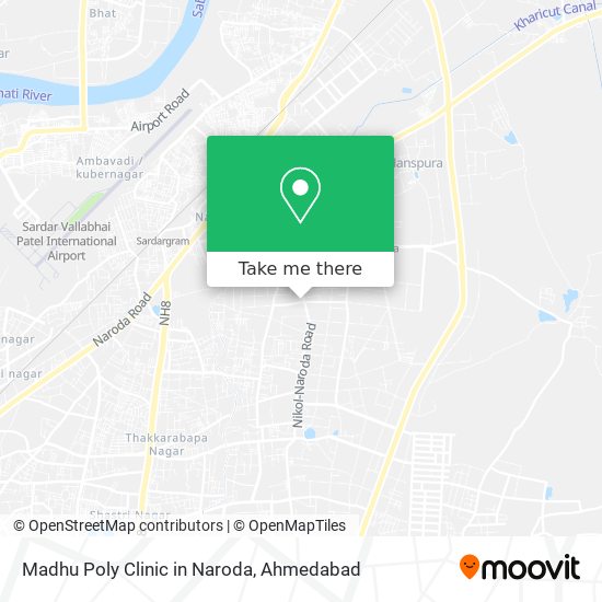 Madhu Poly Clinic in Naroda map