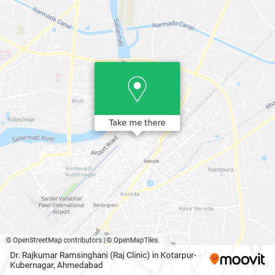 Dr. Rajkumar Ramsinghani (Raj Clinic) in Kotarpur-Kubernagar map