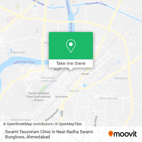 Swami Teoonram Clinic in Near Radha Swami Bunglows map