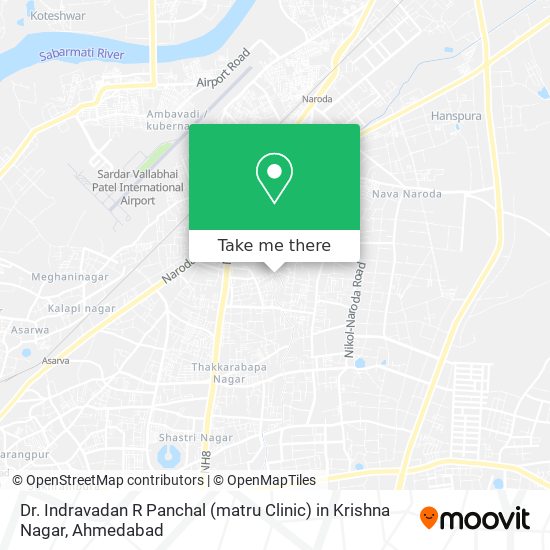 Dr. Indravadan R Panchal (matru Clinic) in Krishna Nagar map