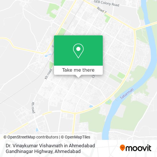 Dr. Vinaykumar Vishavnath in Ahmedabad Gandhinagar Highway map