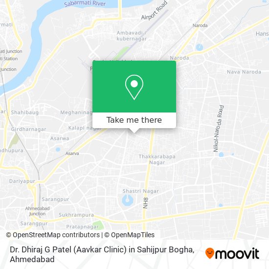 Dr. Dhiraj G Patel (Aavkar Clinic) in Sahijpur Bogha map