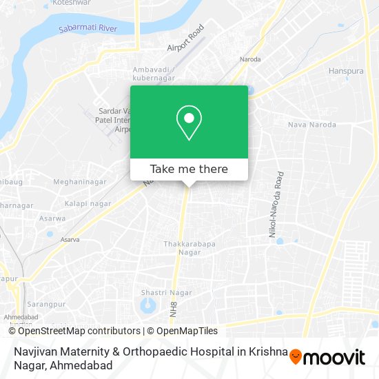 Navjivan Maternity & Orthopaedic Hospital in Krishna Nagar map