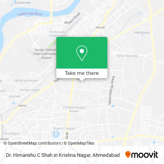 Dr. Himanshu C Shah in Krishna Nagar map