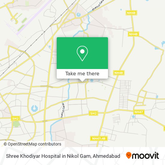 Shree Khodiyar Hospital in Nikol Gam map