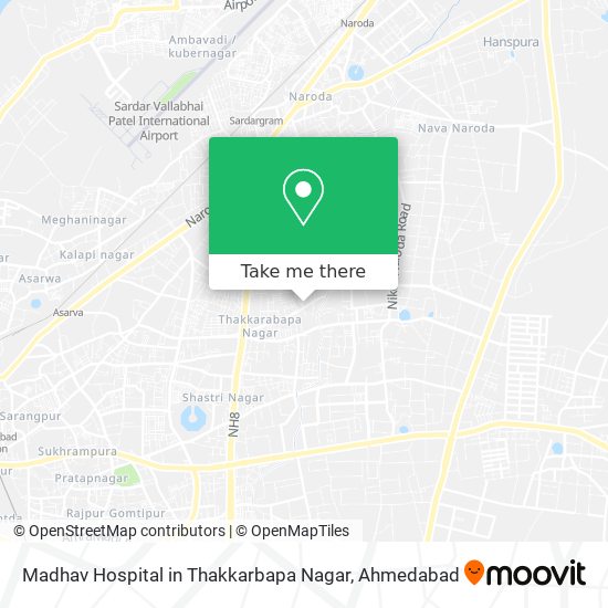 Madhav Hospital in Thakkarbapa Nagar map
