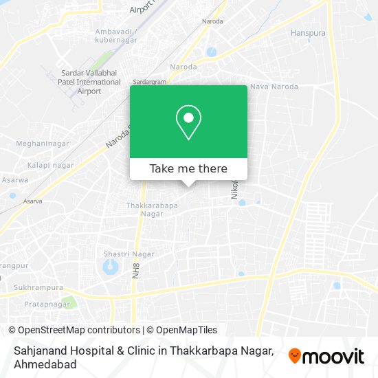 Sahjanand Hospital & Clinic in Thakkarbapa Nagar map
