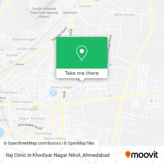 Raj Clinic in Khodiyar Nagar Nikol map