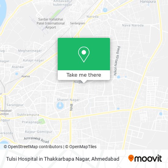 Tulsi Hospital in Thakkarbapa Nagar map