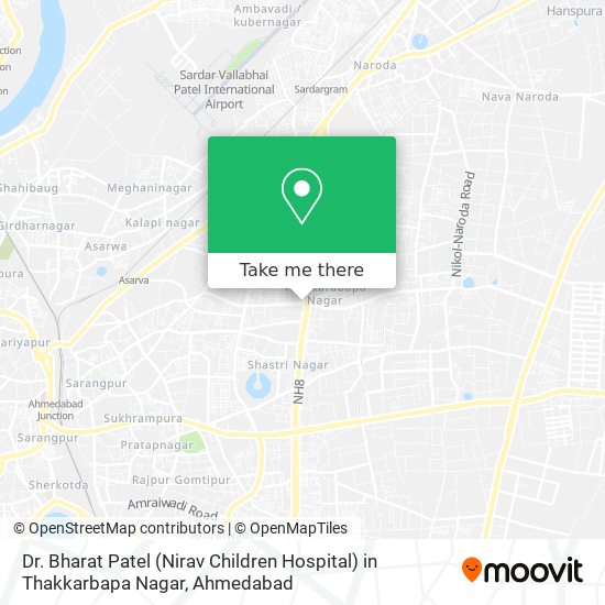 Dr. Bharat Patel (Nirav Children Hospital) in Thakkarbapa Nagar map