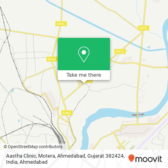 Aastha Clinic, Motera, Ahmedabad, Gujarat 382424, India map