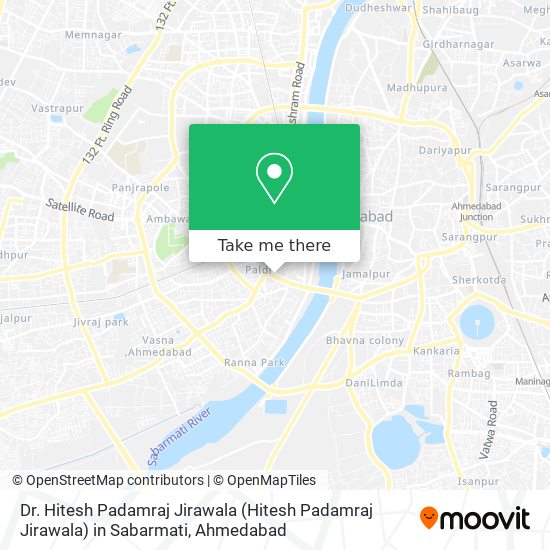Dr. Hitesh Padamraj Jirawala (Hitesh Padamraj Jirawala) in Sabarmati map