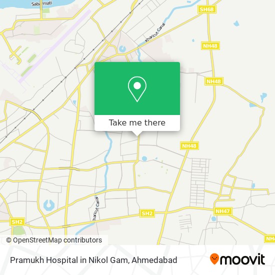 Pramukh Hospital in Nikol Gam map