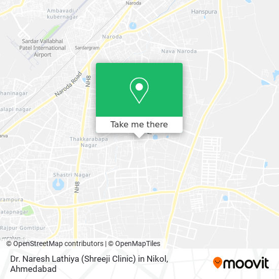 Dr. Naresh Lathiya (Shreeji Clinic) in Nikol map