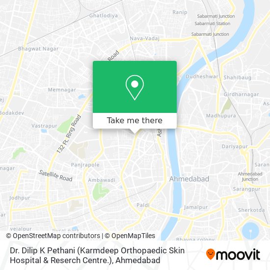 Dr. Dilip K Pethani (Karmdeep Orthopaedic Skin Hospital & Reserch Centre.) map
