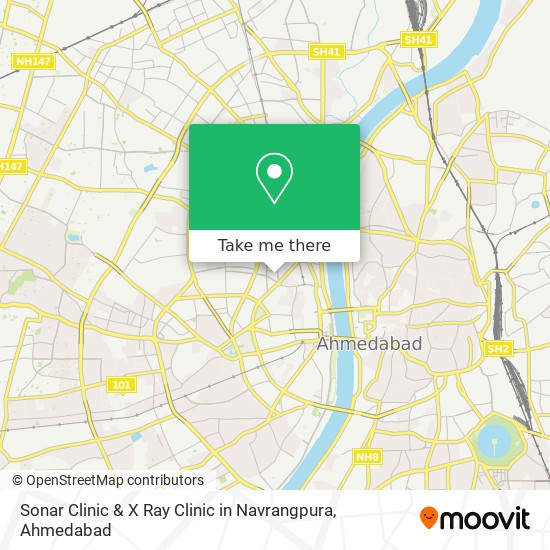 Sonar Clinic & X Ray Clinic in Navrangpura map