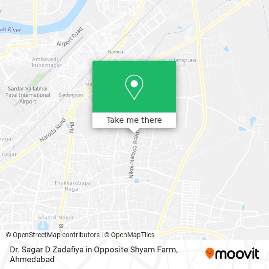 Dr. Sagar D Zadafiya in Opposite Shyam Farm map