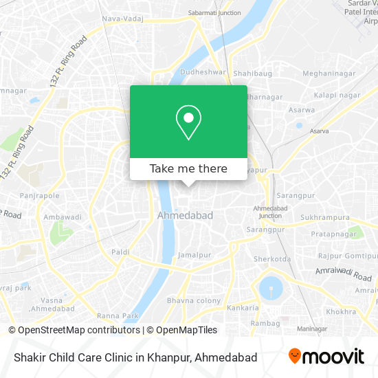 Shakir Child Care Clinic in Khanpur map