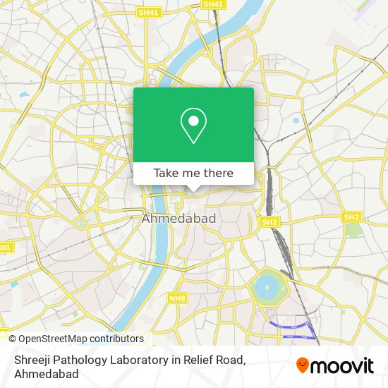 Shreeji Pathology Laboratory in Relief Road map