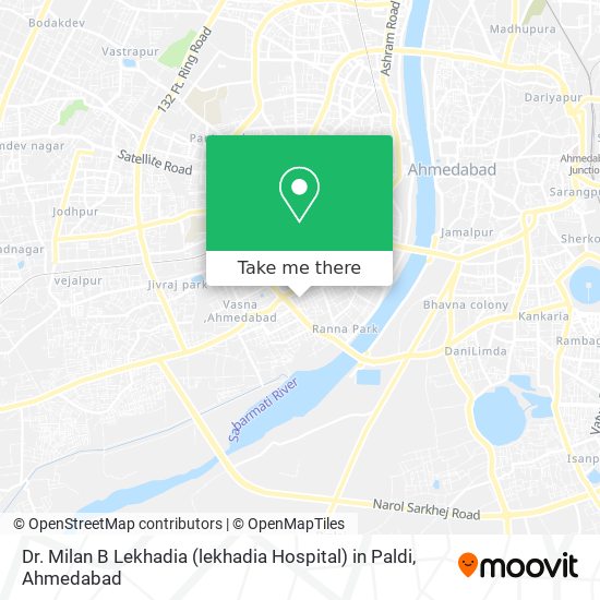 Dr. Milan B Lekhadia (lekhadia Hospital) in Paldi map